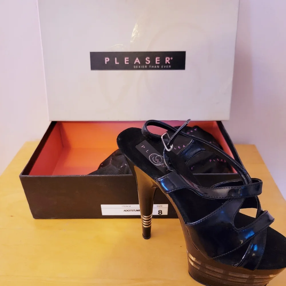 NIB RARE PLEASER PLATFORM STILETTOS - Picture 7 of 8